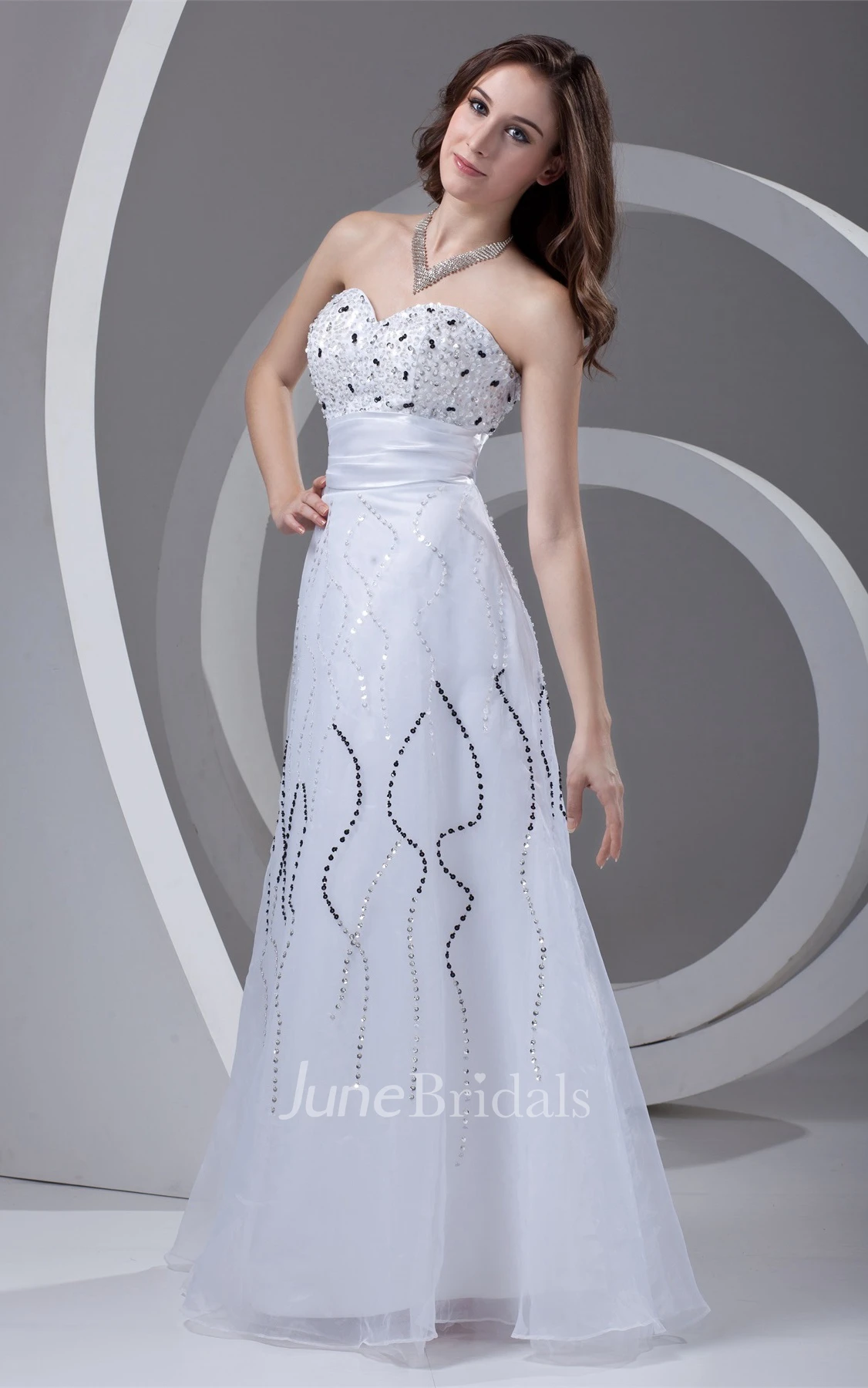 sweetheart maxi a-line dress with sequins