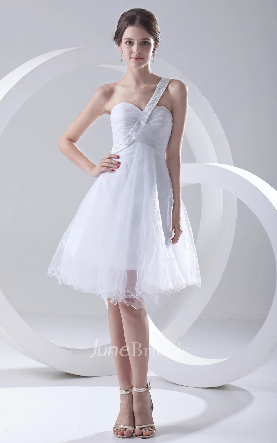 Sweetheart Sleeveless Crisscross Ruched Dress With Embellished Strap