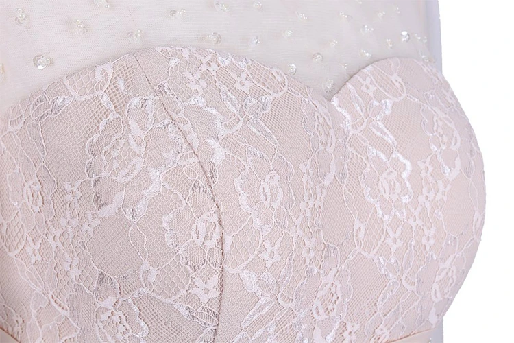 Scoop Long Chiffon Dress With Beading