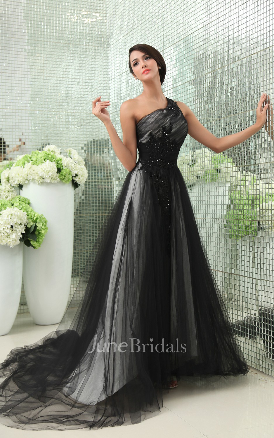 Asymmetrical Tulle Dress