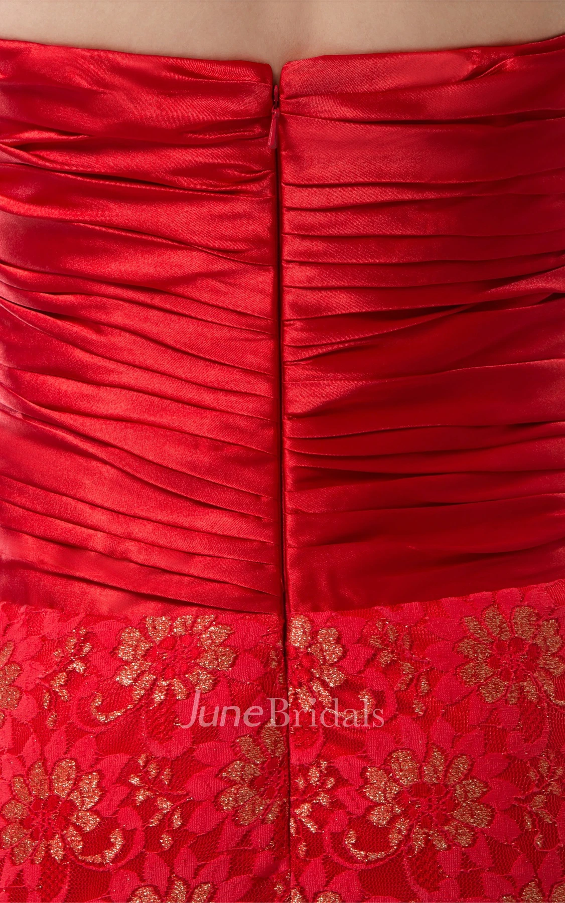 Plunged Body-Fitting Long Dress with Front Slit and Broach