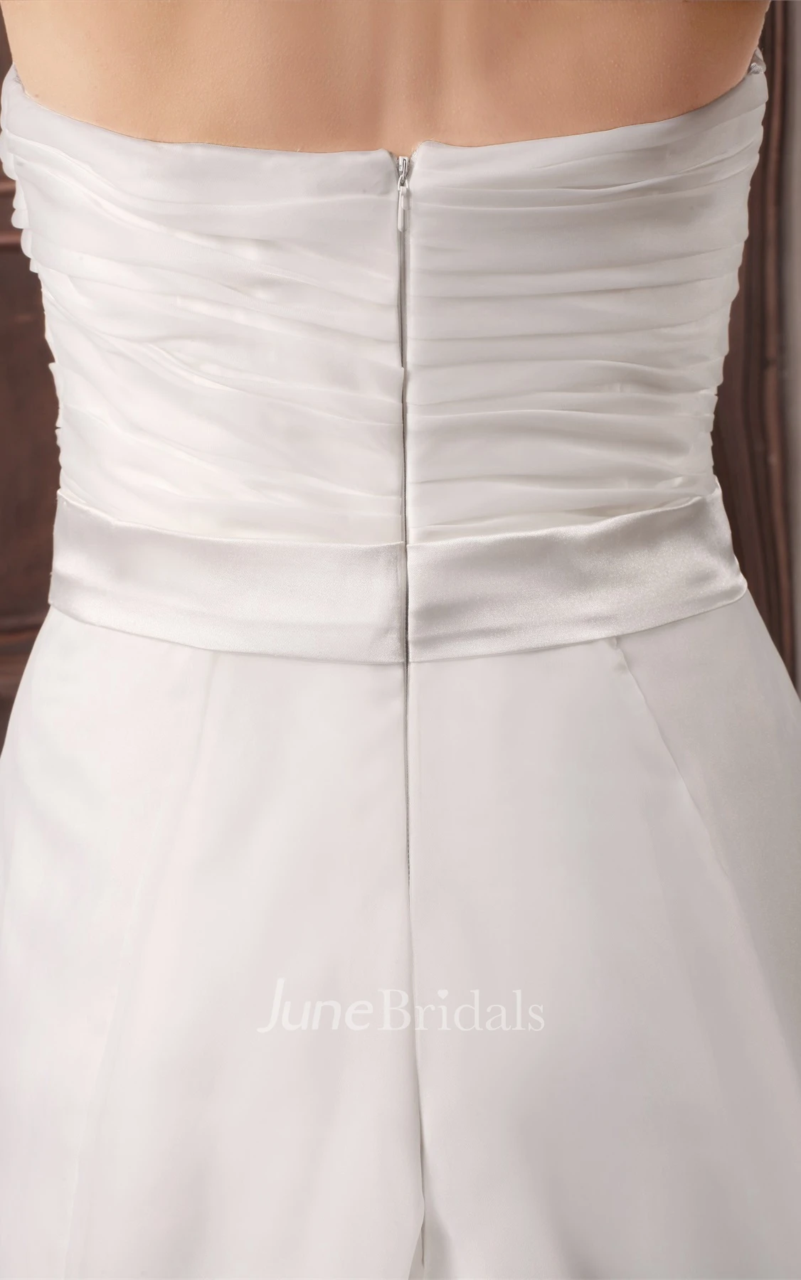 Sweetheart Criss-Cross A-Line Dress with Flower