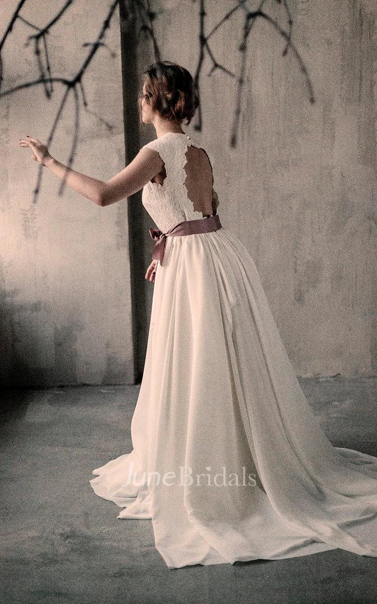 Milk Shade Open Back Wedding Weddig Dress