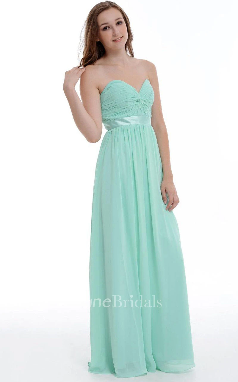 Princess Long Sweetheart Chiffon Party Dress