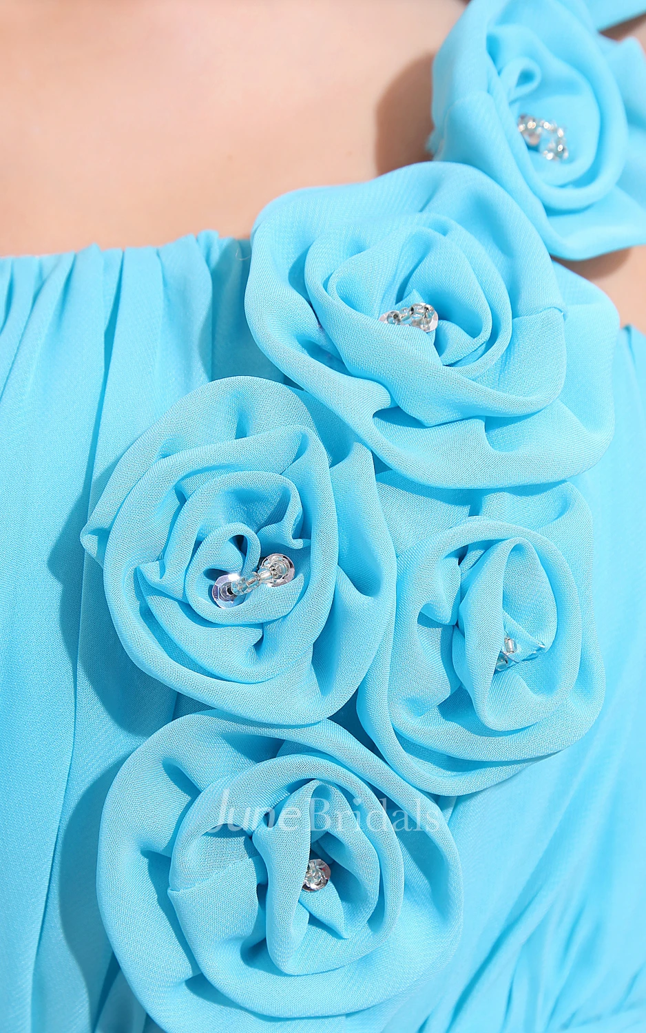 Modern Ethereal Chiffon Simple Dress With Floral Strap