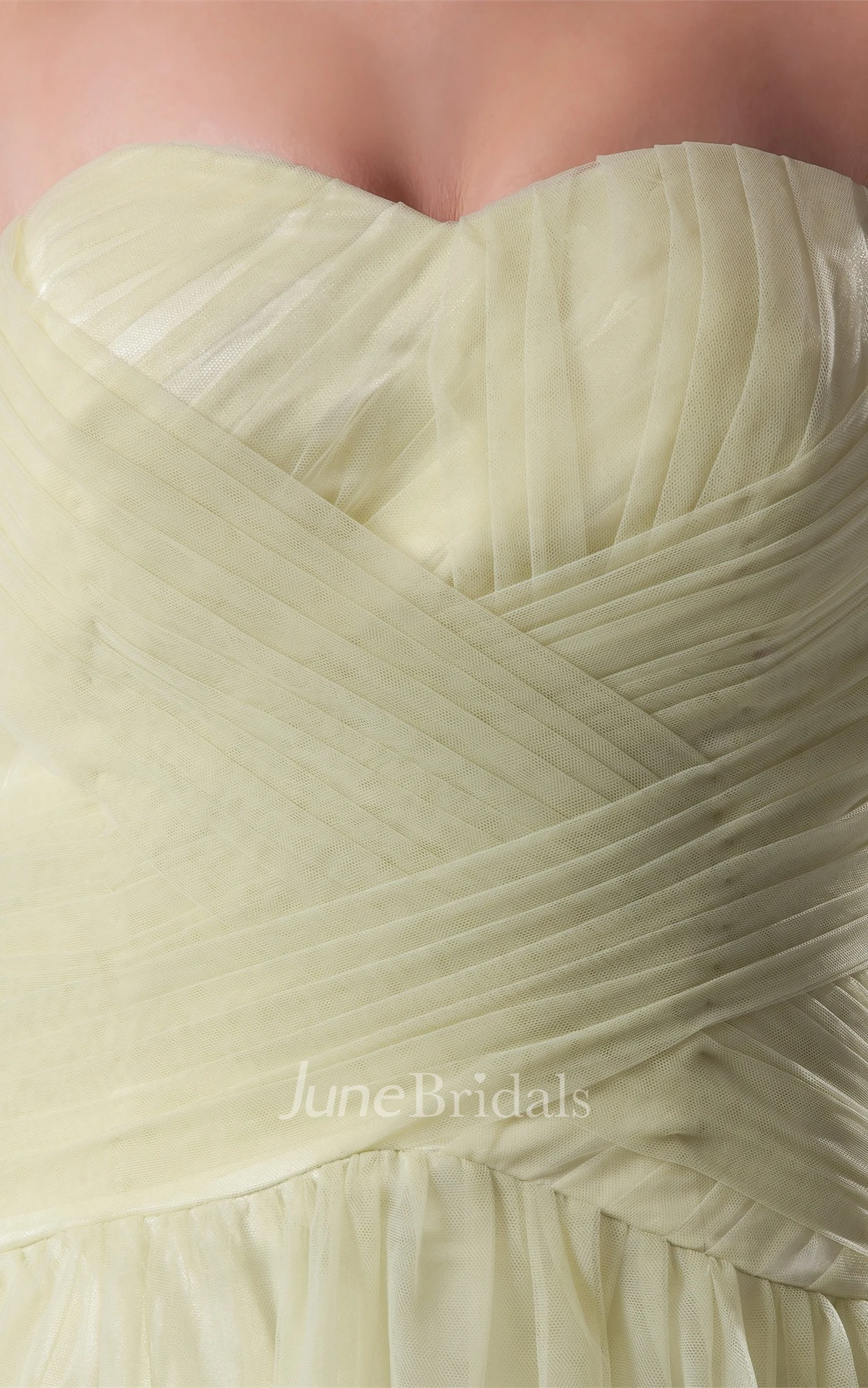 Sweetheart Tulle A-Line Ball Gown with Ruching and Pleats