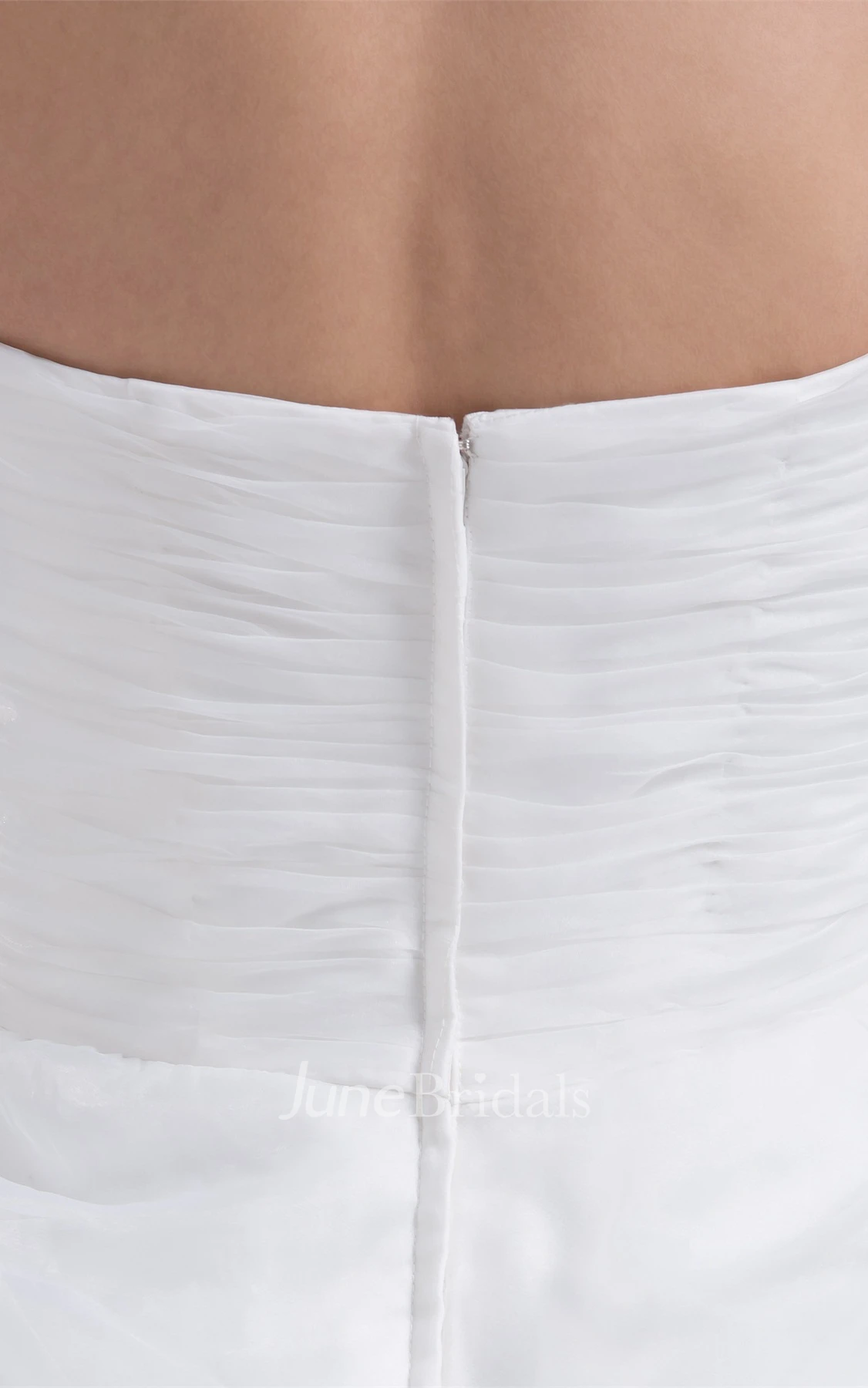 Sweetheart Criss-Cross Pick-Up Gown with Pleats