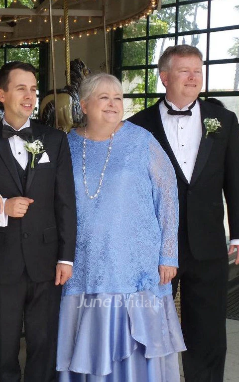 Plus Size Lace Blouse Mother of the Bride Dress