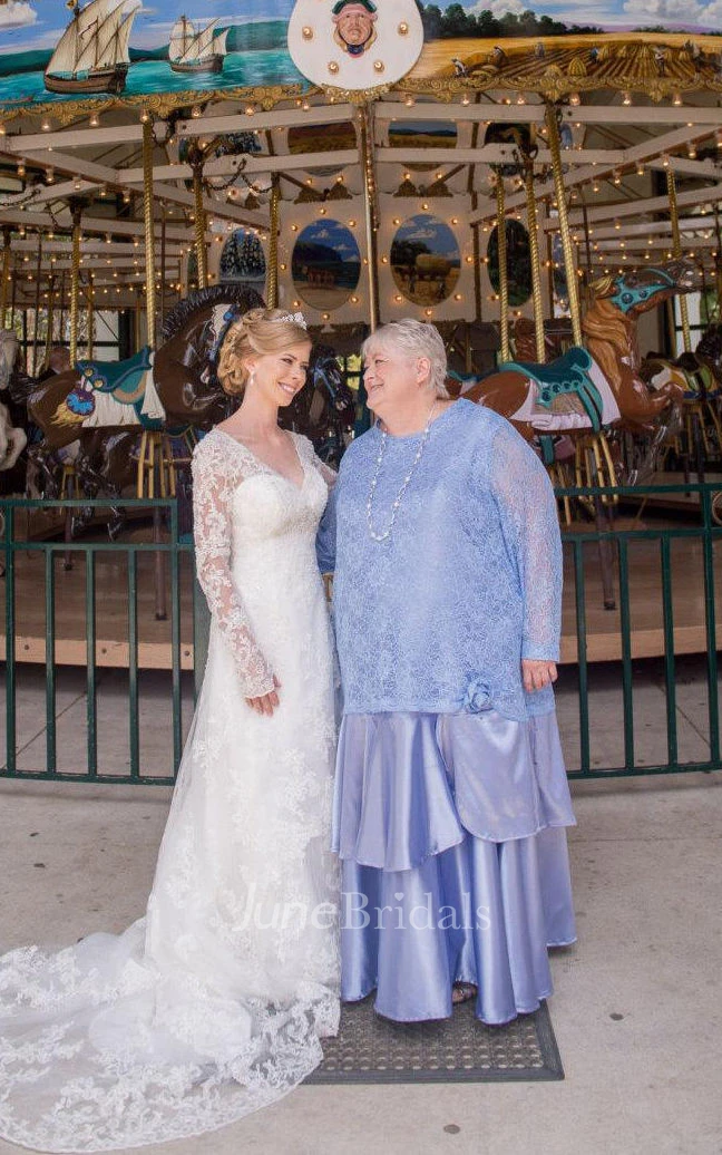 Plus Size Lace Blouse Mother of the Bride Dress