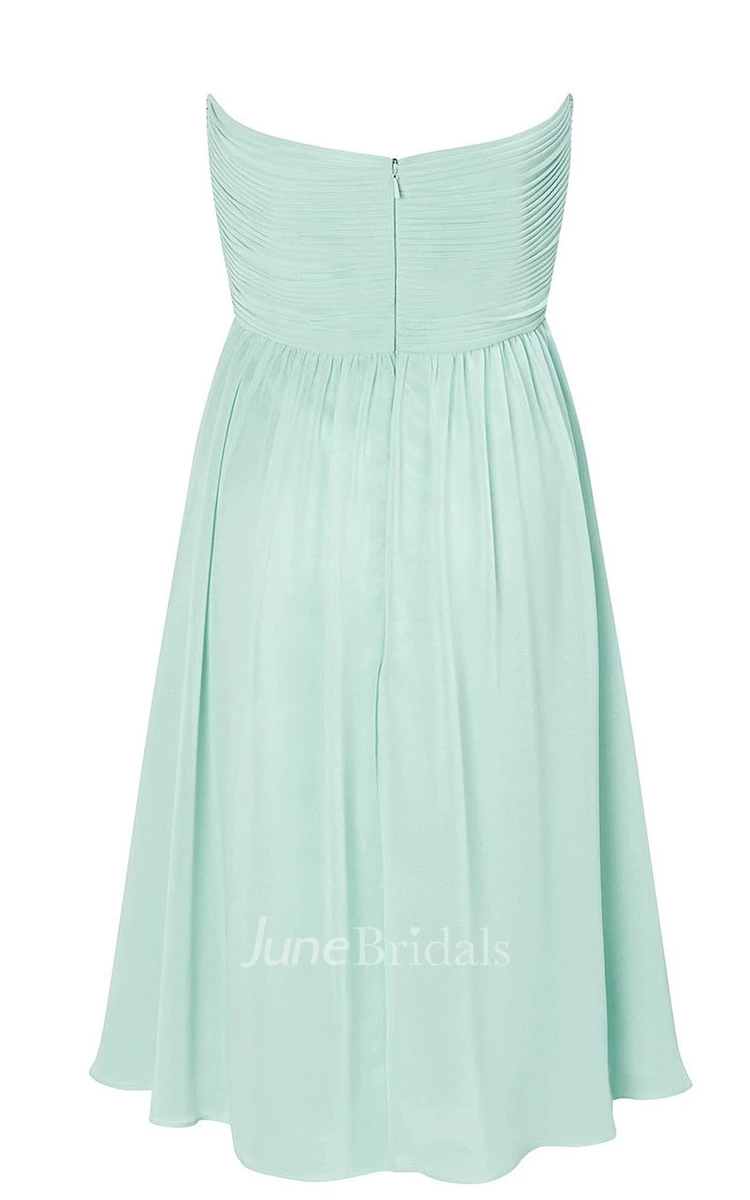 Simple Sweetheart Criss-cross Empire Short Dress