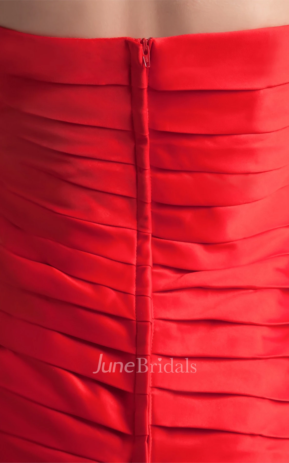 sweetheart column criss-cross gown with ruched bodice