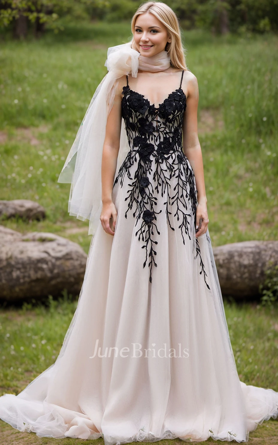 Black and white bridal dresses best sale