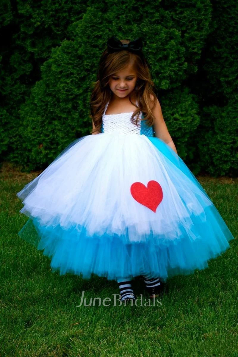 Mix Color Lovely Sleeveless Tulle Flower Girl Dress Ball Gown