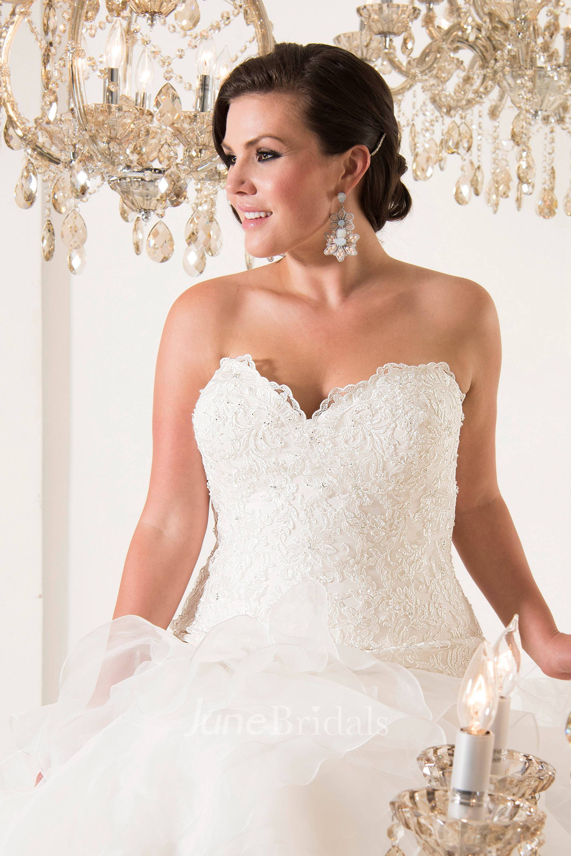 organza trumpet wedding dress