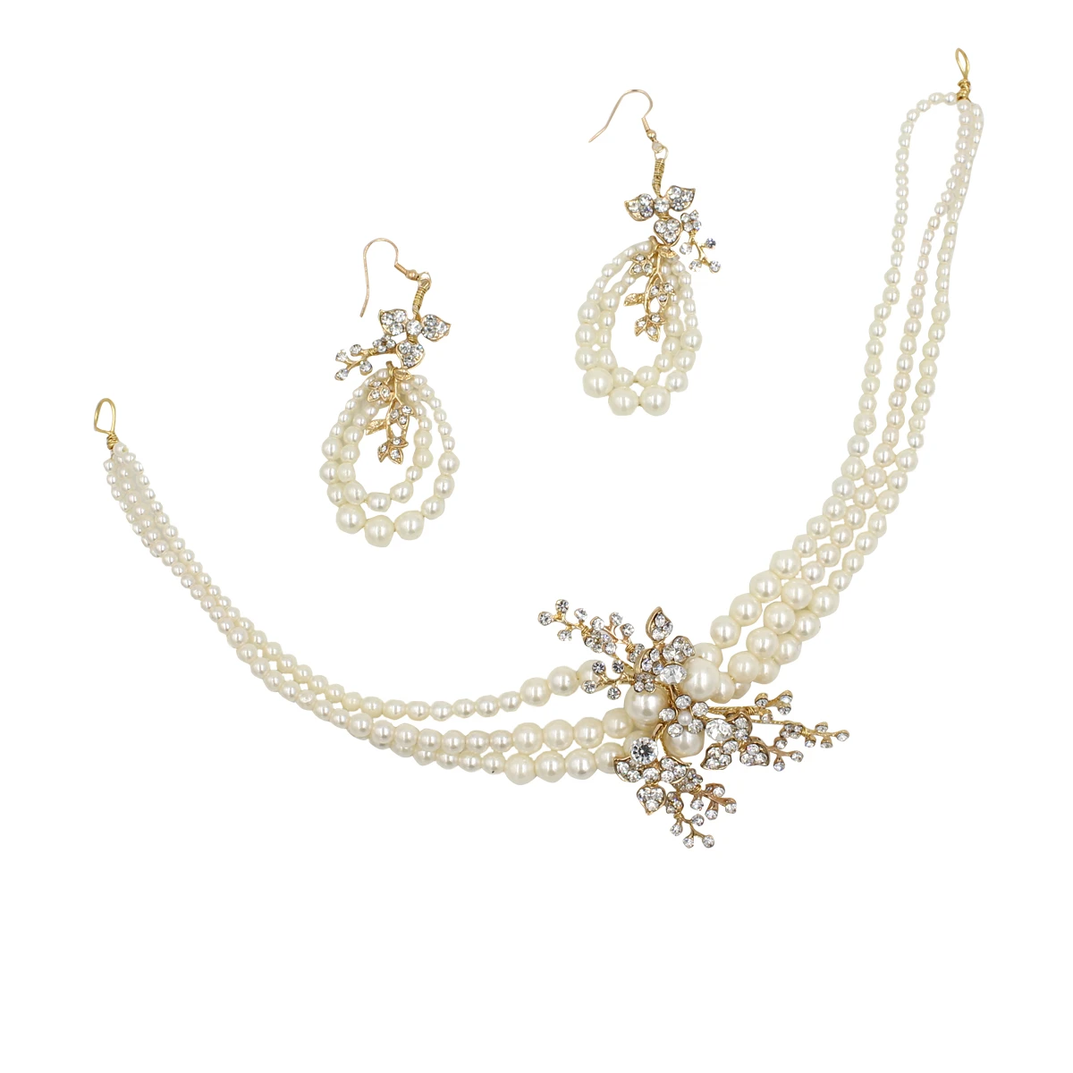 Western Style Original Pearl Headbands and Earrings