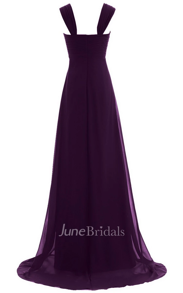 Sweetheart Beading Sweep Train With Zipper Back