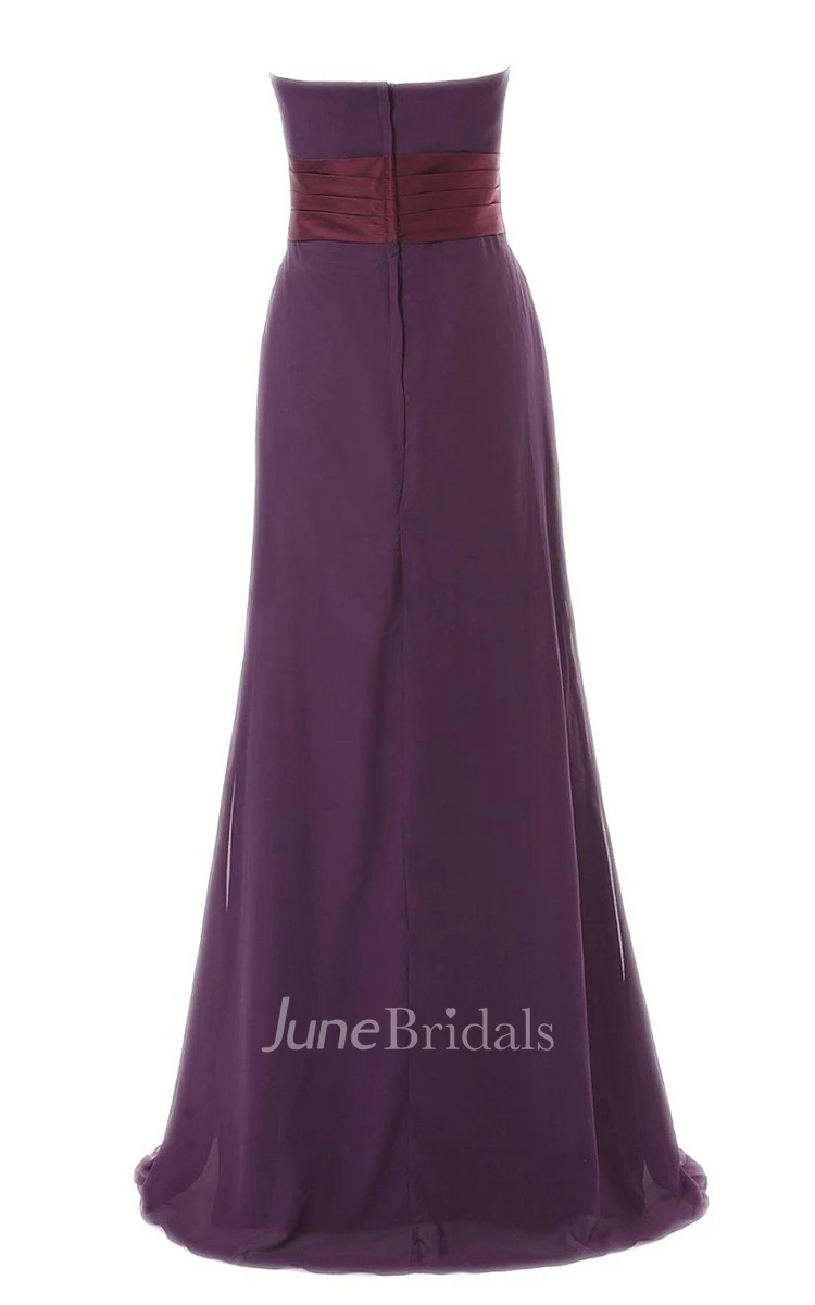 Amazing Sweetheart A-line Chiffon Gown With Beadings