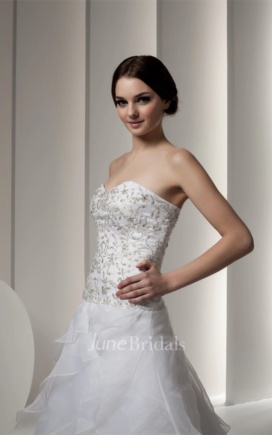 Sweetheart A-Line Ball Gown with Beading and Embroidered Bodice