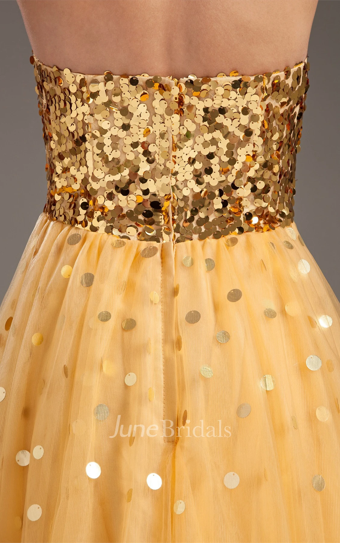 sweetheart ball a-line gown with pleats and sequined top