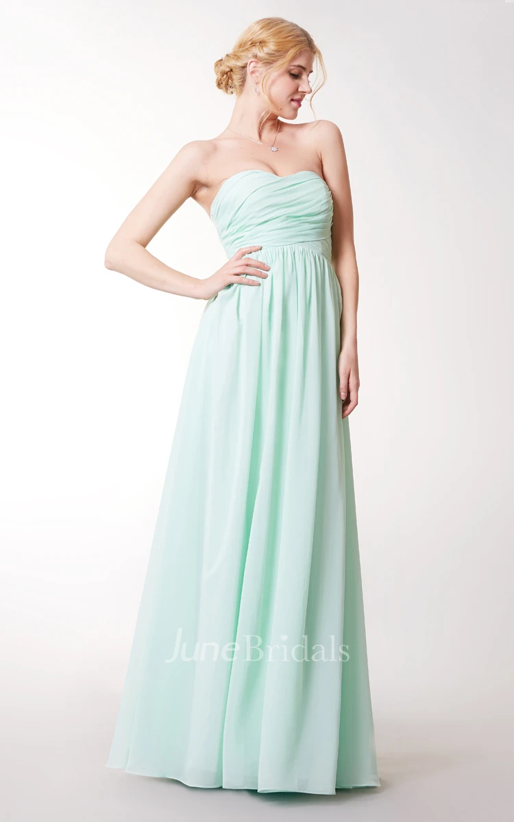Sweetheart Empire A-line Chiffon Bridesmaid Dress