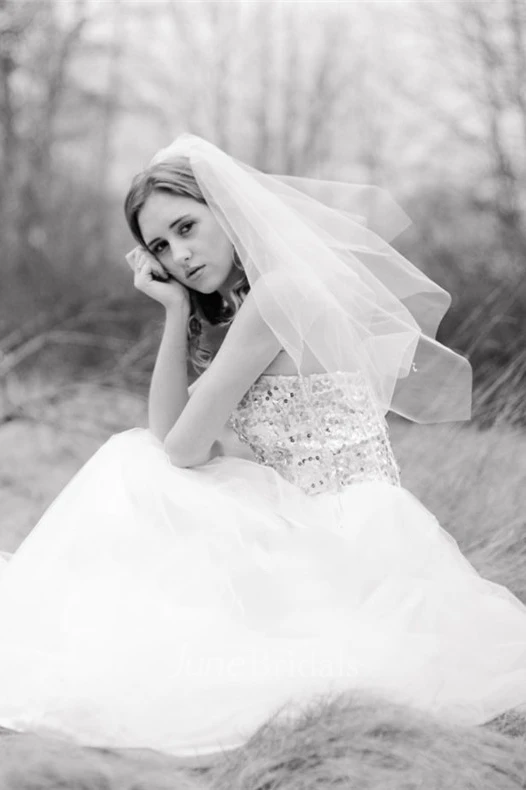 Double-layer Tulle Bride Wedding Veil With Insert Comb