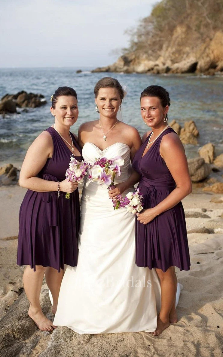 Convertible Infinity Bridesmaid Jersey Wrap Style Dress