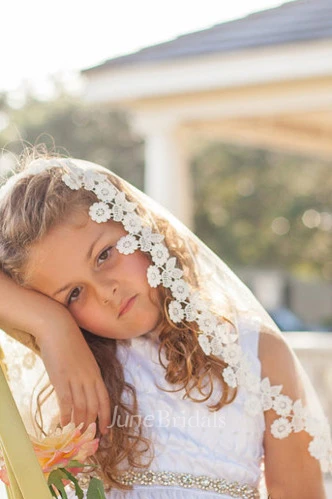 Beautiful Tulle Flower Girl Veil with Comb