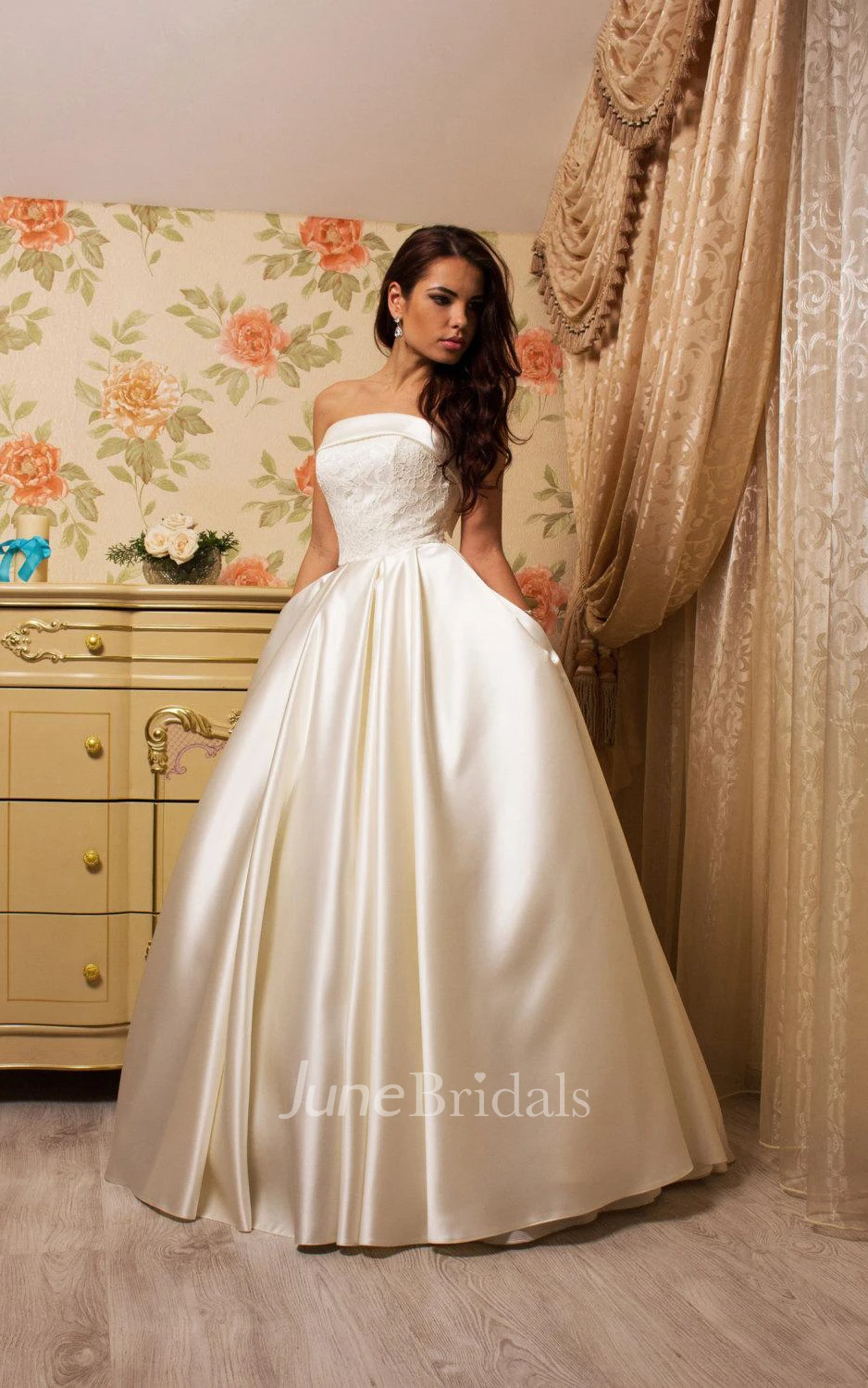 Ball Gown Tulle Lace Satin Weddig Dress