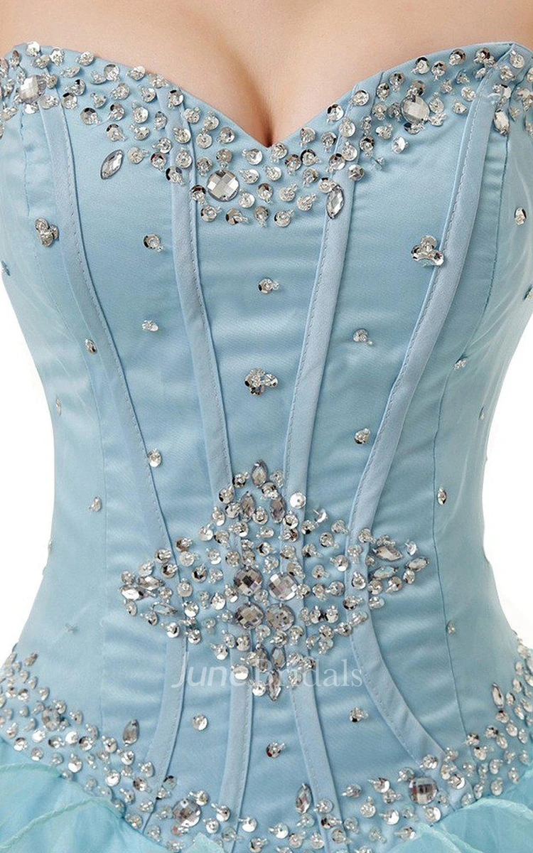 Sweetheart Ballgown With Ruffles and Sequins