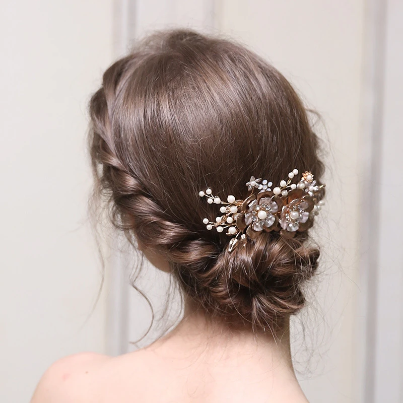 Classical Rhinestone Vintage Hair Combs with Beads