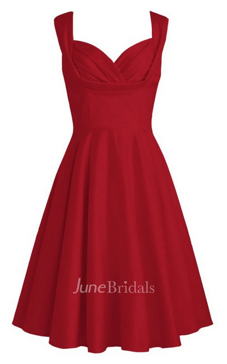 Sleeveless Sweetheart Short Ruffled Chiffon Dress