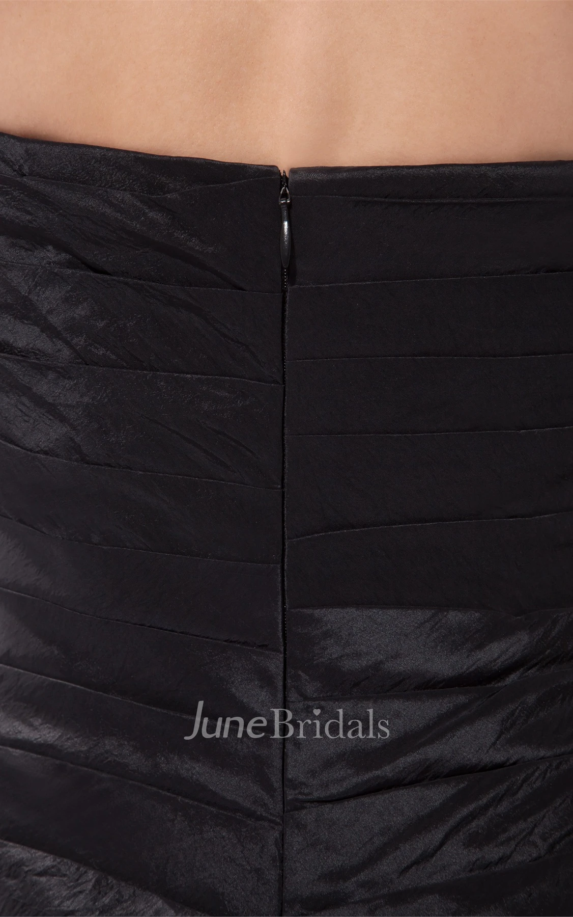 Asymmetrical Sweetheart Ruched Dress with Pick Up and Front Slit