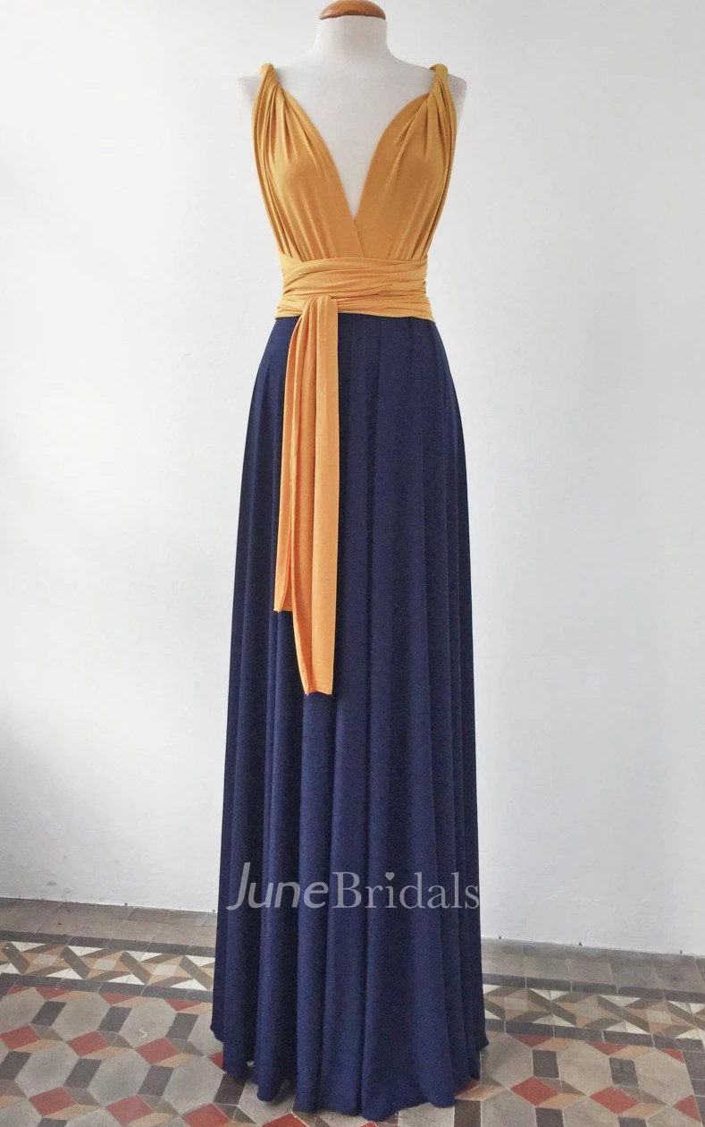 Navy blue and mustard dress hotsell