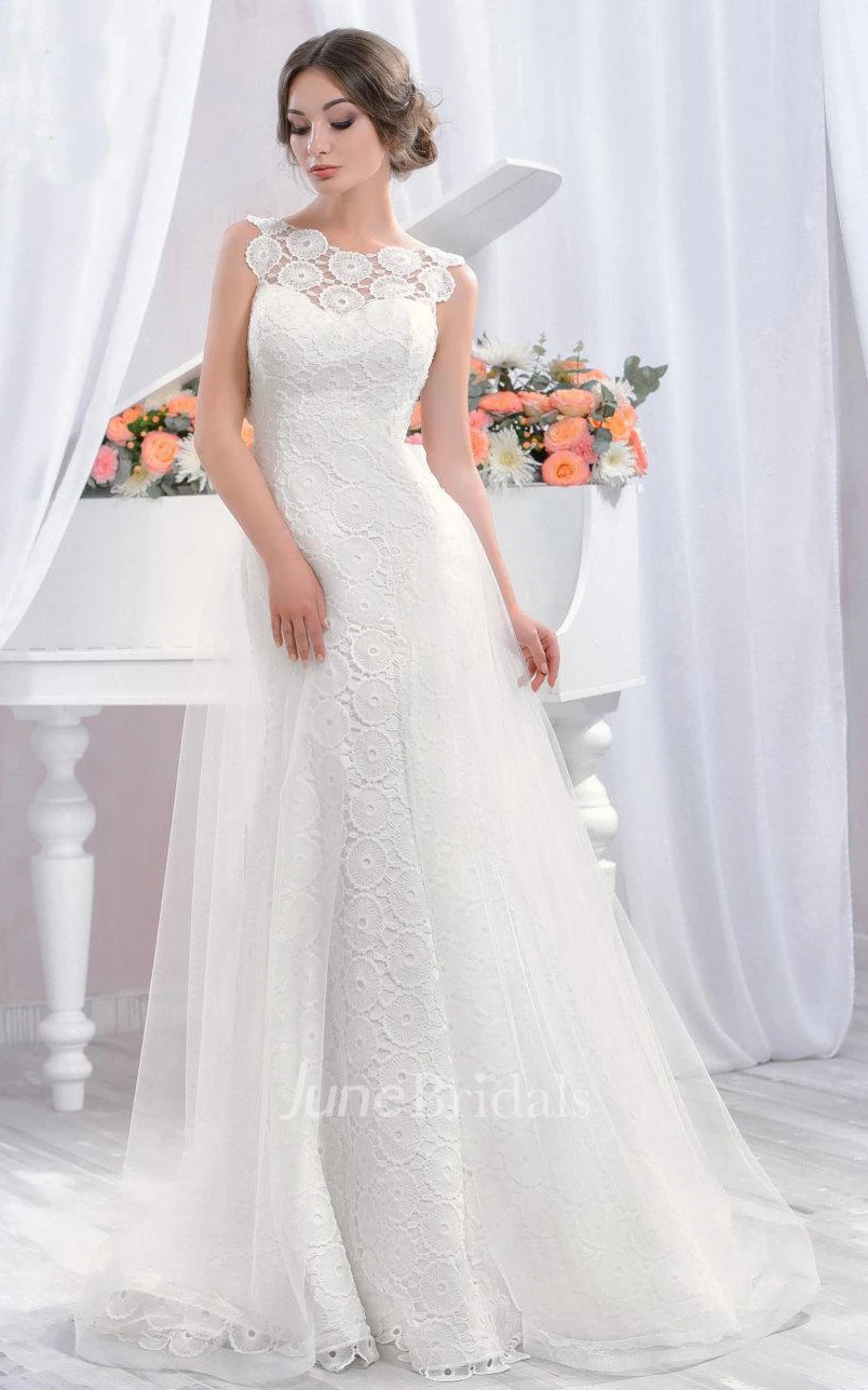 Exclusive Long Wedding Lace Wedding With Open Back Dress