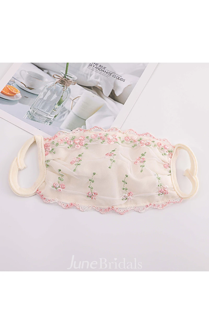 Non-Medical Chiffon Embroidery Face Masks