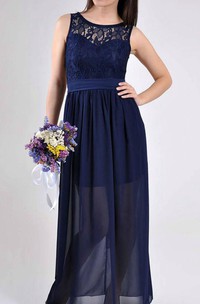 Floor-length Chiffon&Lace Dress