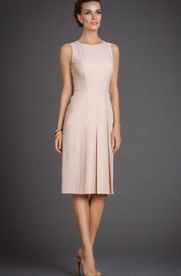 Satin Pleated Cocktail Formal Dress