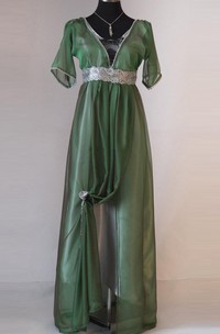 Edwardian Emerald Evening Handmade In England Downton Abbey Titanic 1912 Styled Dress