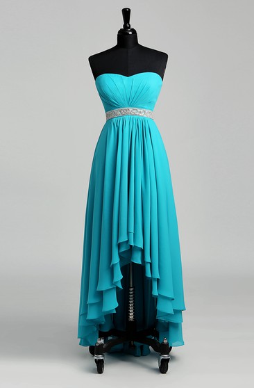 teal blue long dress