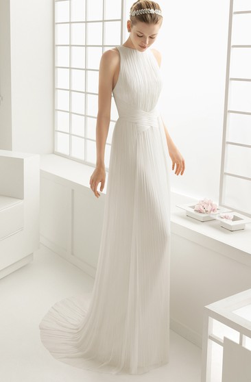 halter bridal gown