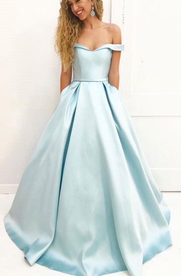 light blue ball dress