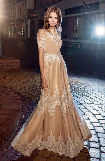 Cream colored prom dresses best sale