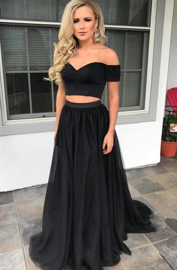 two piece fancy dresses