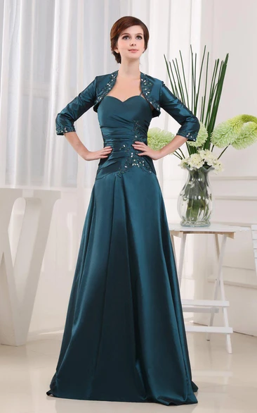 Sleeveless A-line Dress With Matching Jacket Style
