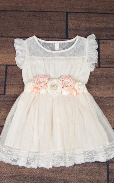 Boho Chic Country Ruffled A-line Tulle Dress