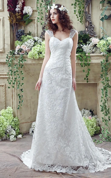 Lace Sweetheart A-Line Wedding Dress