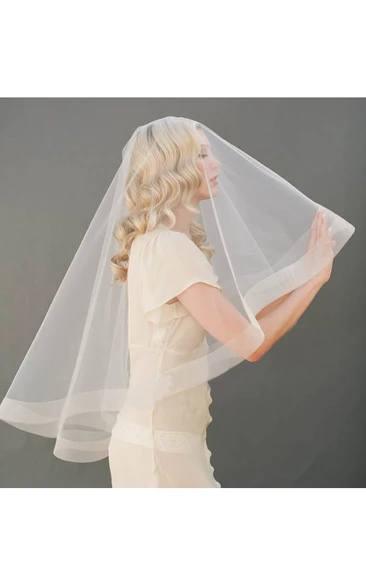 Simple Elbow Length Soft Tulle Wedding Veil
