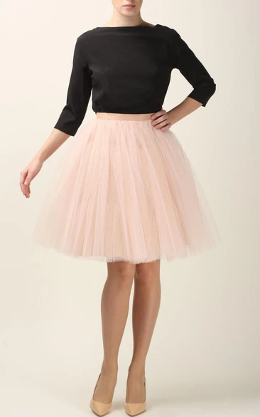 Black Blouse with Pink Tulle Dress