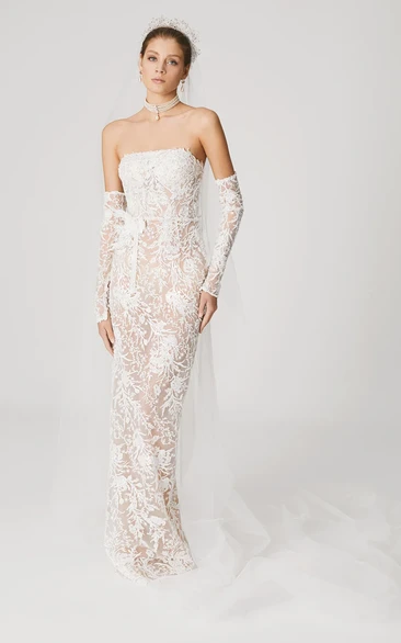 Romantic Off-the-shoulder Sheath Lace Wedding Dress Casual Sexy Western Adorable Simple With Open Back And Appliques