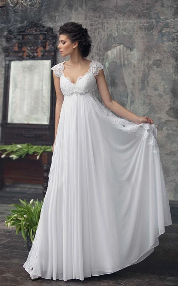 Plus size empire waist wedding outlet dress